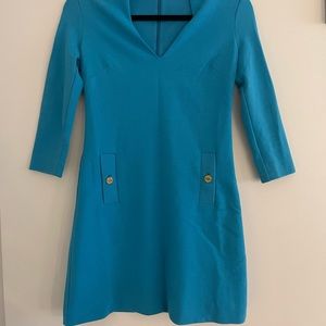 V-Neck Blue Shift Lilly Pulitzer Dress